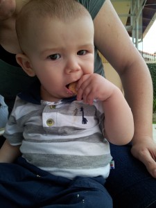 Arthur comendo biscoito