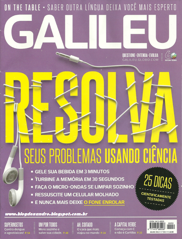 Capa revista Galileu - Edição 252 - Julho de 2012